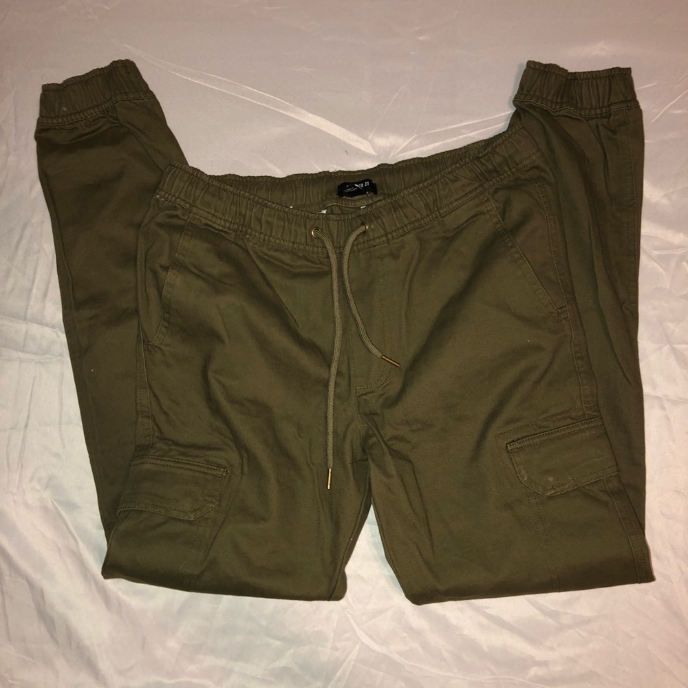 forever 21 dark green joggers